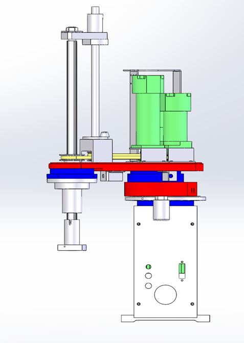 四轴操纵器机械臂3D数模图纸 x_t格式